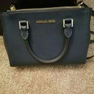 Michael Kors Kellen Small Satchel, Navy
